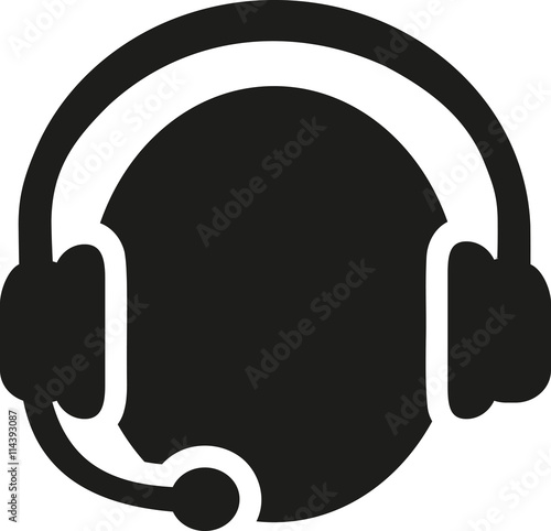 Callcenter icon with Headset