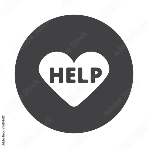 White Defibrillator  icon on black button isolated on white