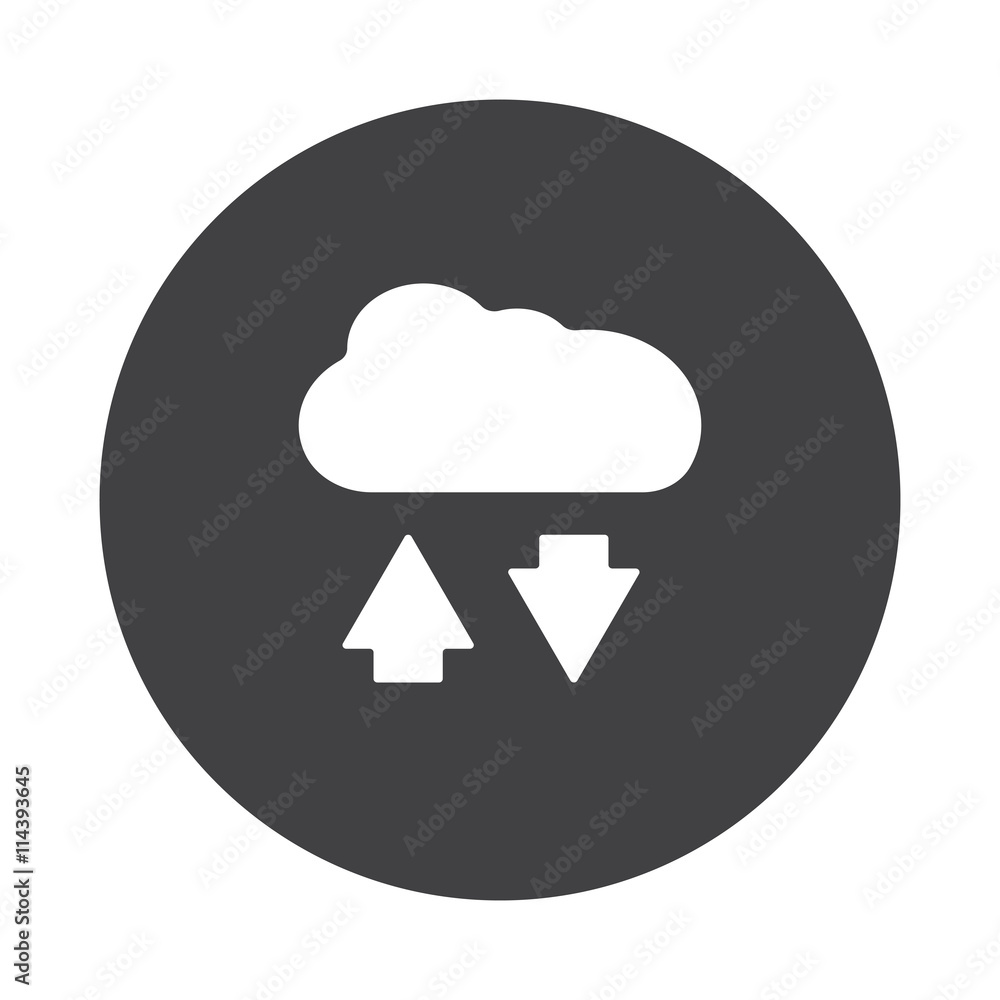 White Rss icon on black button isolated on white White Rss icon on black button isolated on white