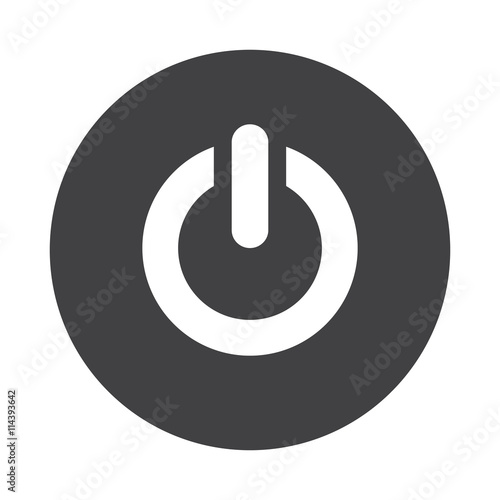 White Rss icon on black button isolated on white