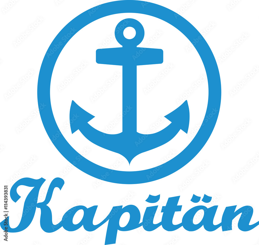 Anchor with captain - german Anchor with captain - german