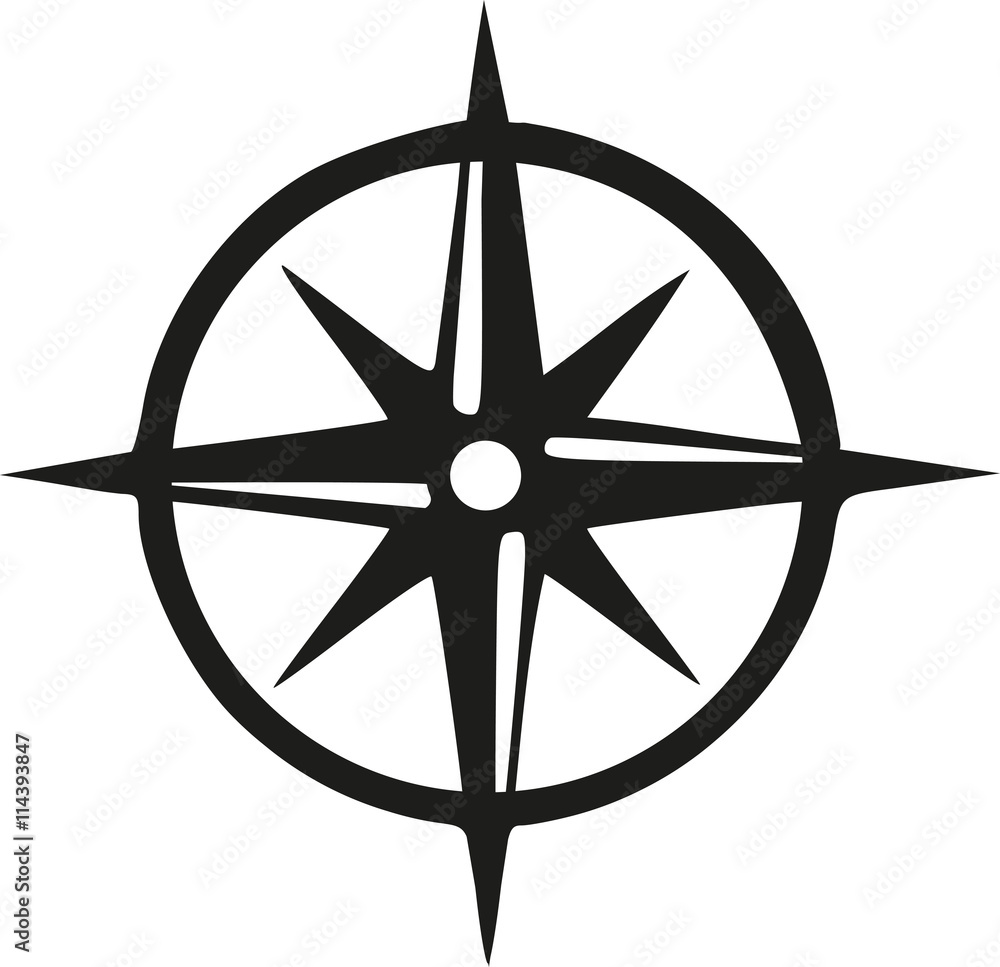 Compass with circle