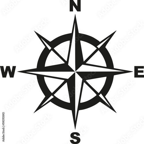 Compass with north south east west
