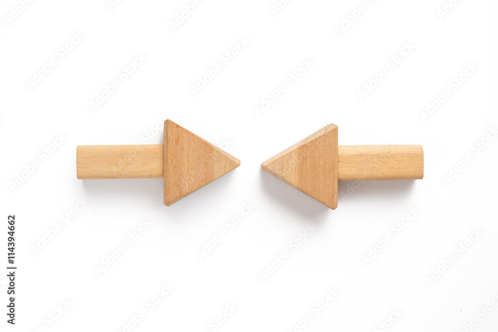 Wood block on white background. Wood block on white background.