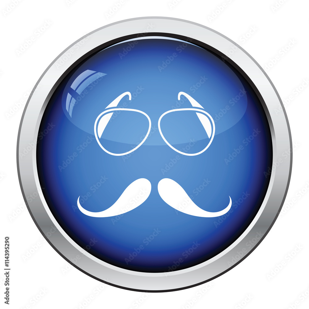 Glasses and mustache icon Glasses and mustache icon