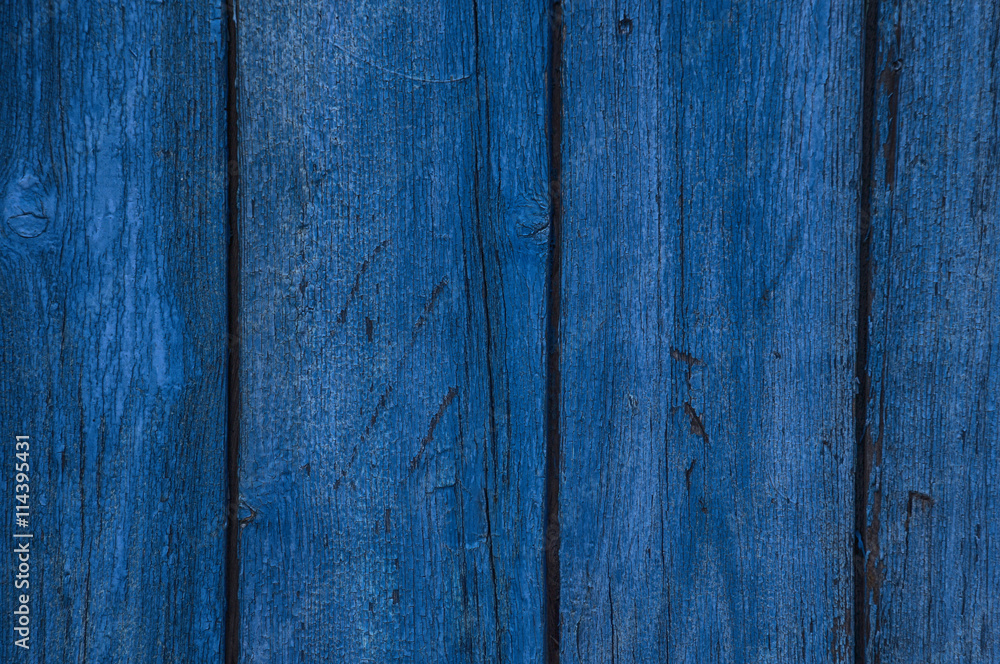 Fototapeta premium Vintage wooden blue horizontal boards