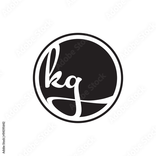 initial letter logo circle with ring