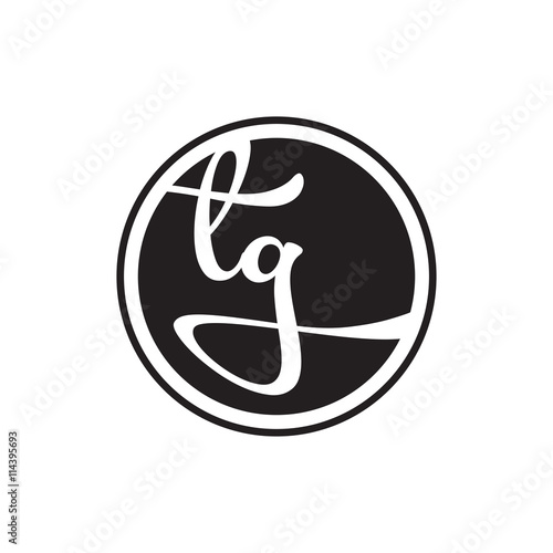 initial letter logo circle with ring