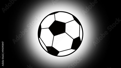football logo  soccer logo on white background   black and white tone