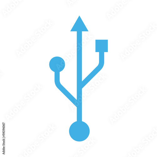 usb icon simple on white background