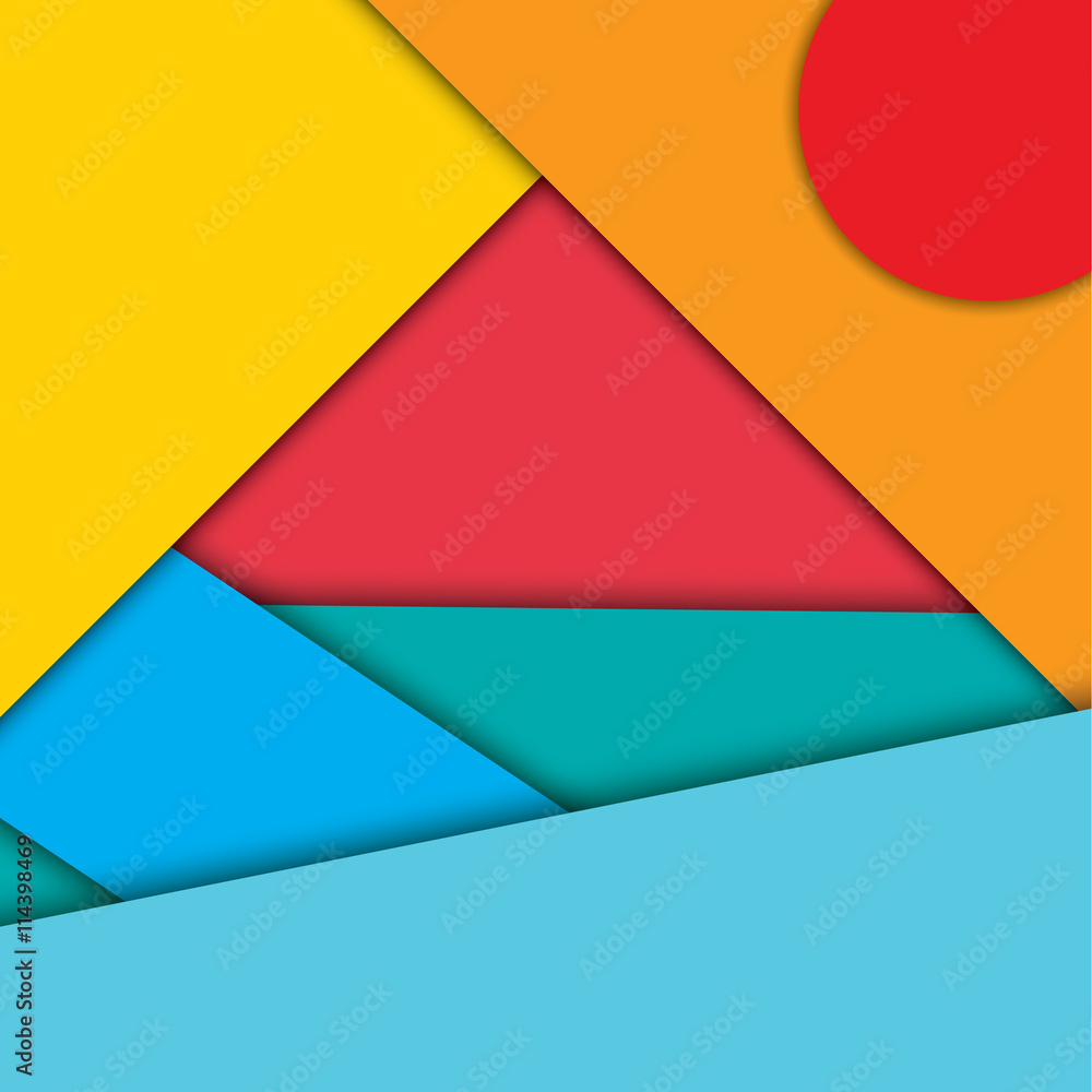 Abstract Summer sea modern shape material design style. Material design for background or wallpaper. Eps10 vector illustration. 