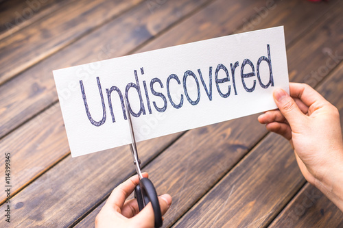 undiscovered to discovered on white paper