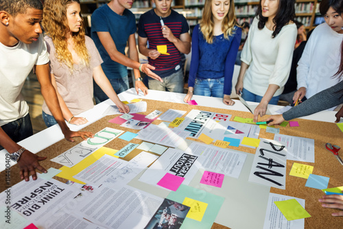 Fototapeta kuchenna Student Classmate Friends Understanding Study Concept
