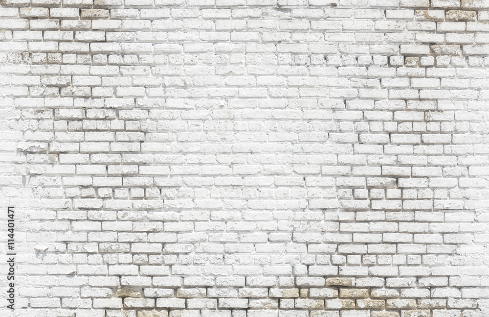 Fototapeta premium Biała cegła ściana tekstur