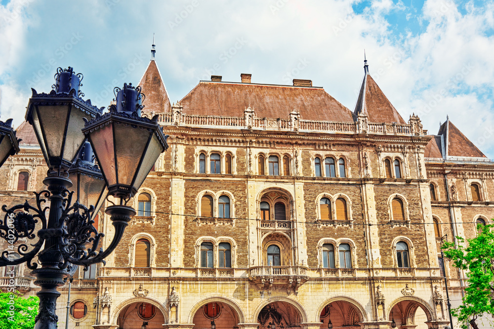 Naklejka premium Dreschler Palace-gorgeous building in front of the Opera in Buda