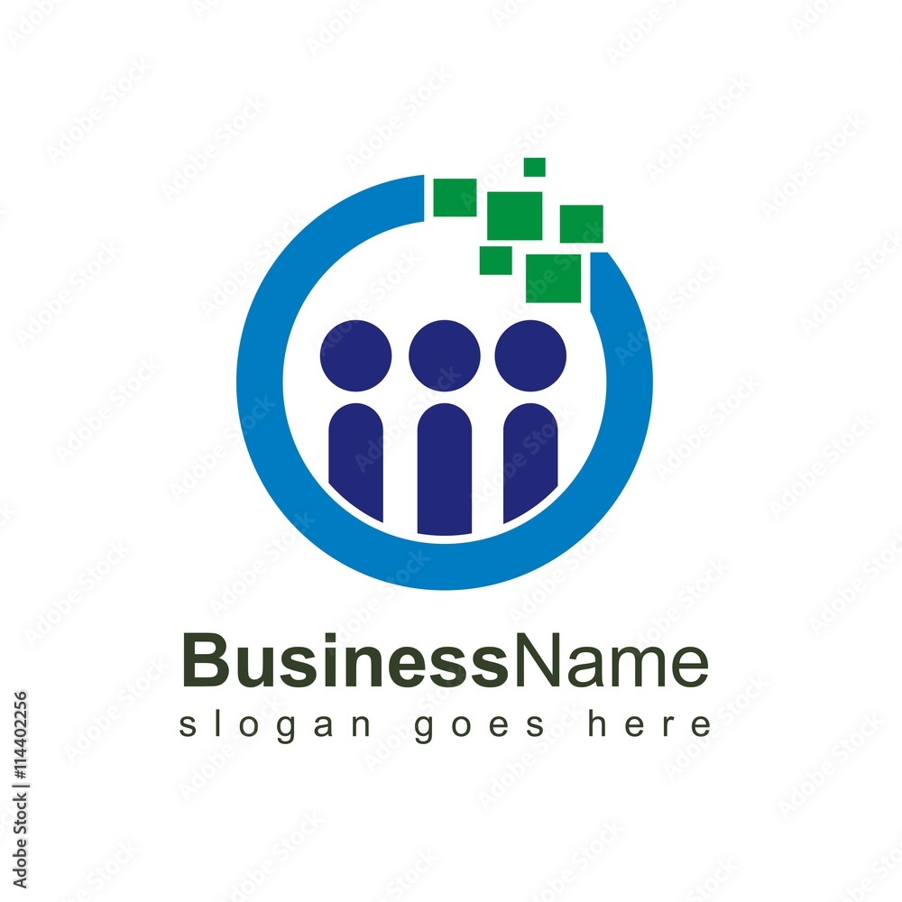 Logo abstract networking concept icon symbol connect 