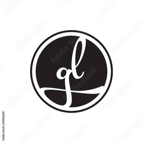 initial letter logo circle with ring