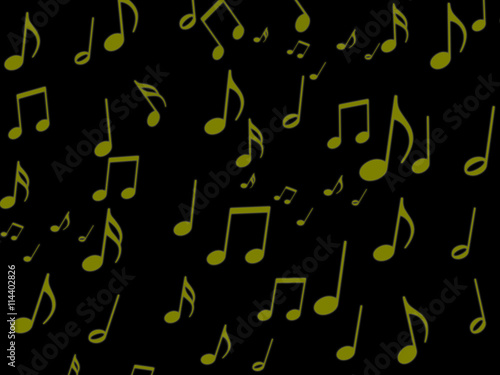 Musical note on black screen wallpaper