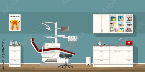Illustration of a dentist room