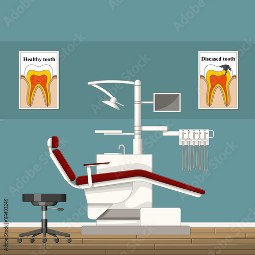 Illustration of a dentist room