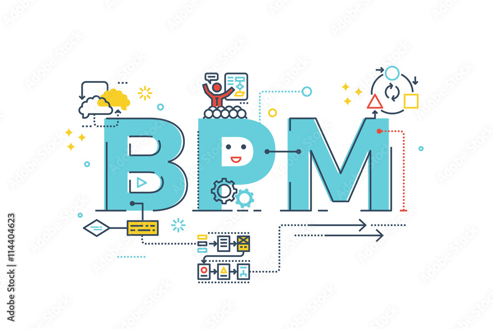 BPM : Business Process Management word
