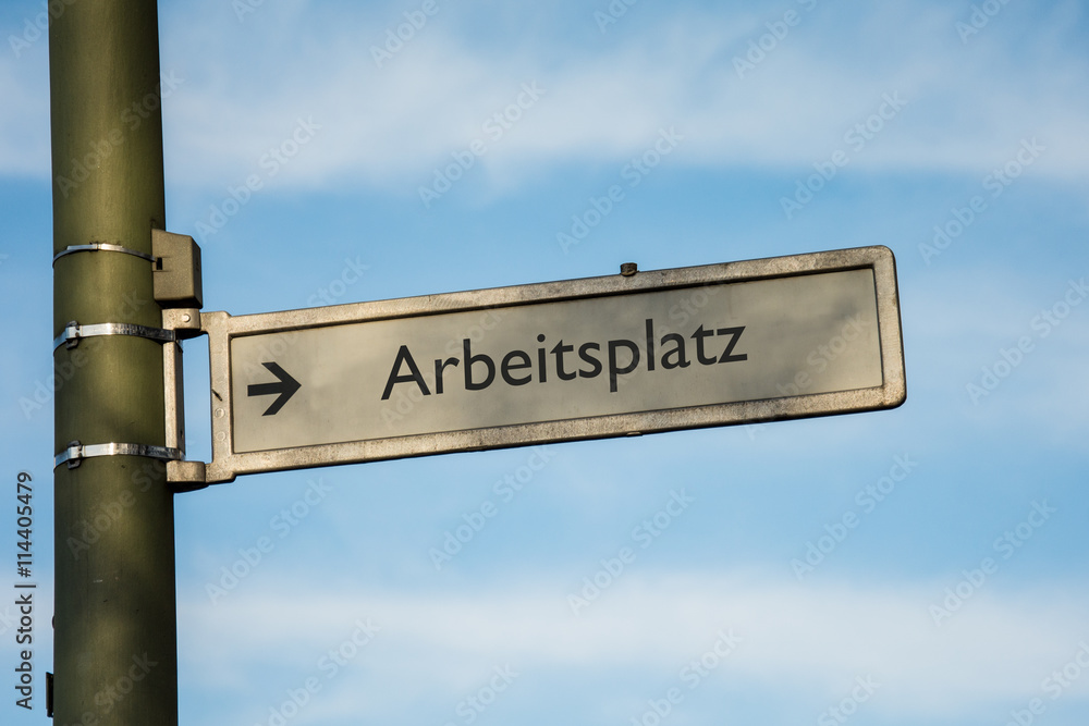Fototapeta premium Schild 67 - Arbeitsplatz