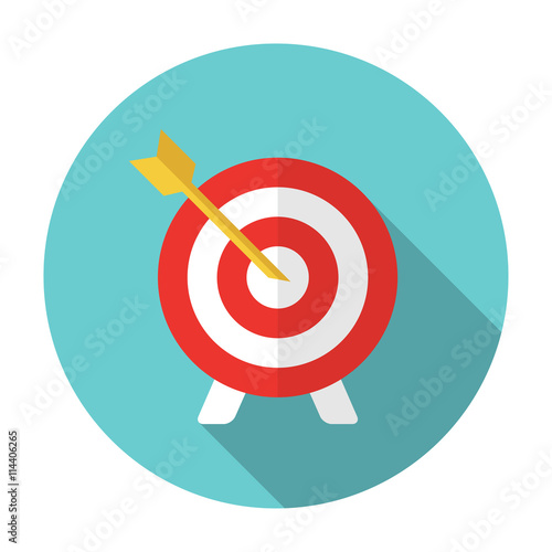 Vector flat target and arrow icon