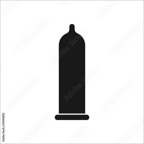 Condom simple icon on background