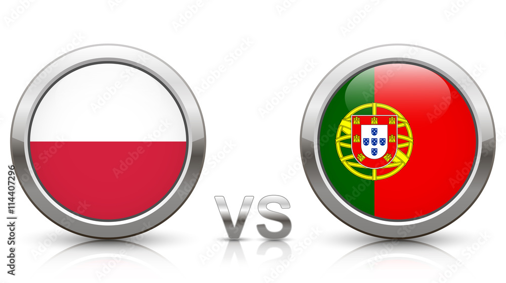 Poland vs. Portugal - EURO 2016 - 1/4 Final - obrazy, fototapety, plakaty 