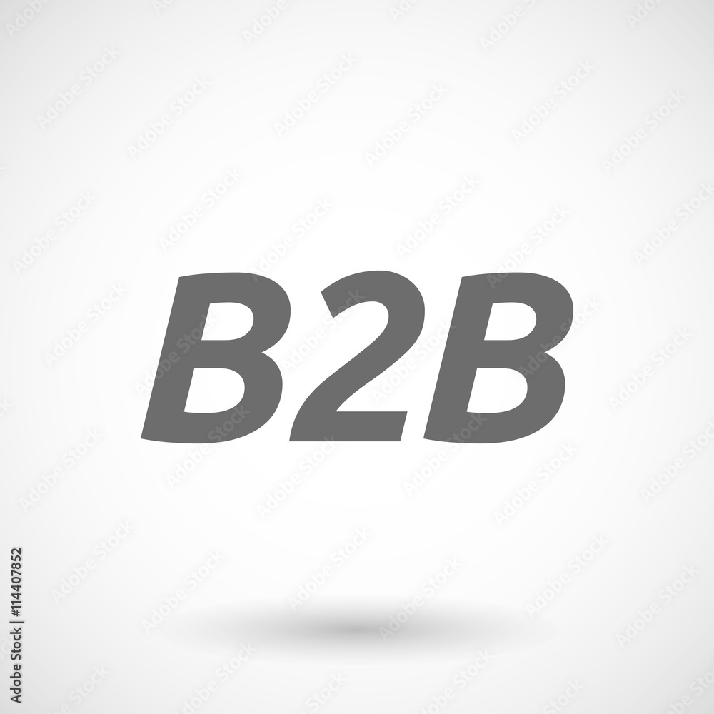 Illustration of the text B2B Illustration of the text B2B