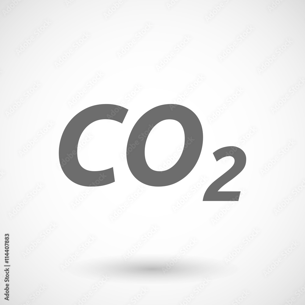 Illustration of the text CO2 Illustration of the text CO2