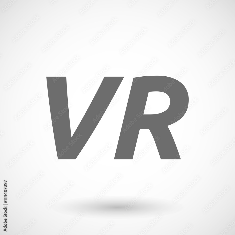 Illustration of the virtual reality acronym VR Illustration of the virtual reality acronym VR