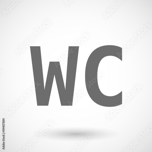  Illustration of    the text WC