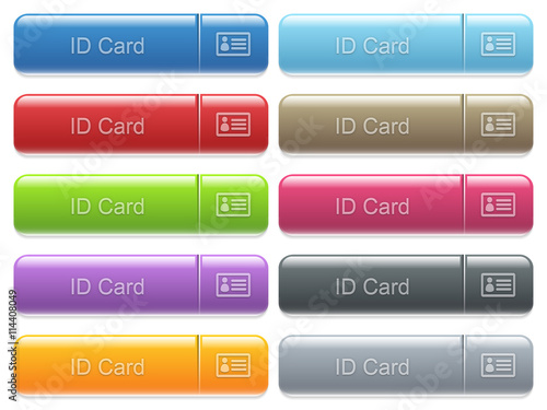 ID card captioned menu button set