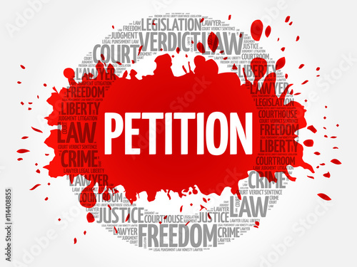 Petition word cloud concept