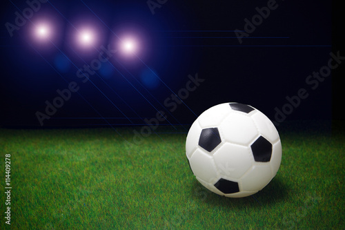 soccer ball on the green field © vetre