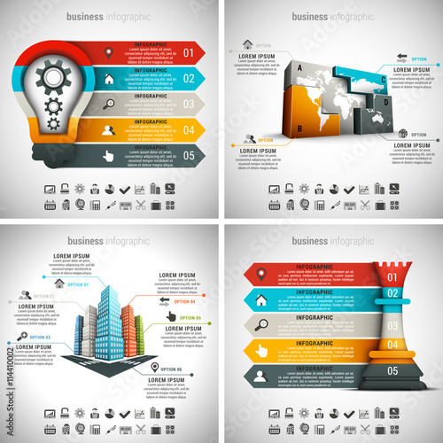 4 in 1  Infographics Bundle