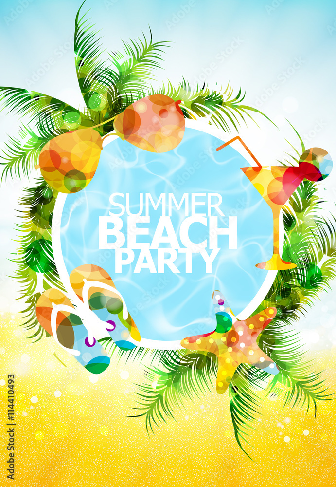 Fototapeta premium Estate, Spiaggia, Piscina