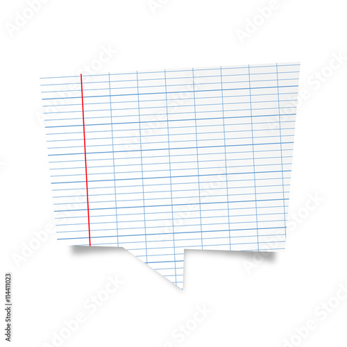 Bulle cahier d'écolier
