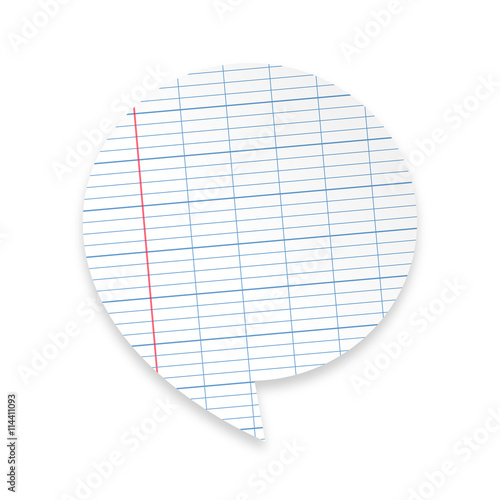 Bulle cahier d'écolier