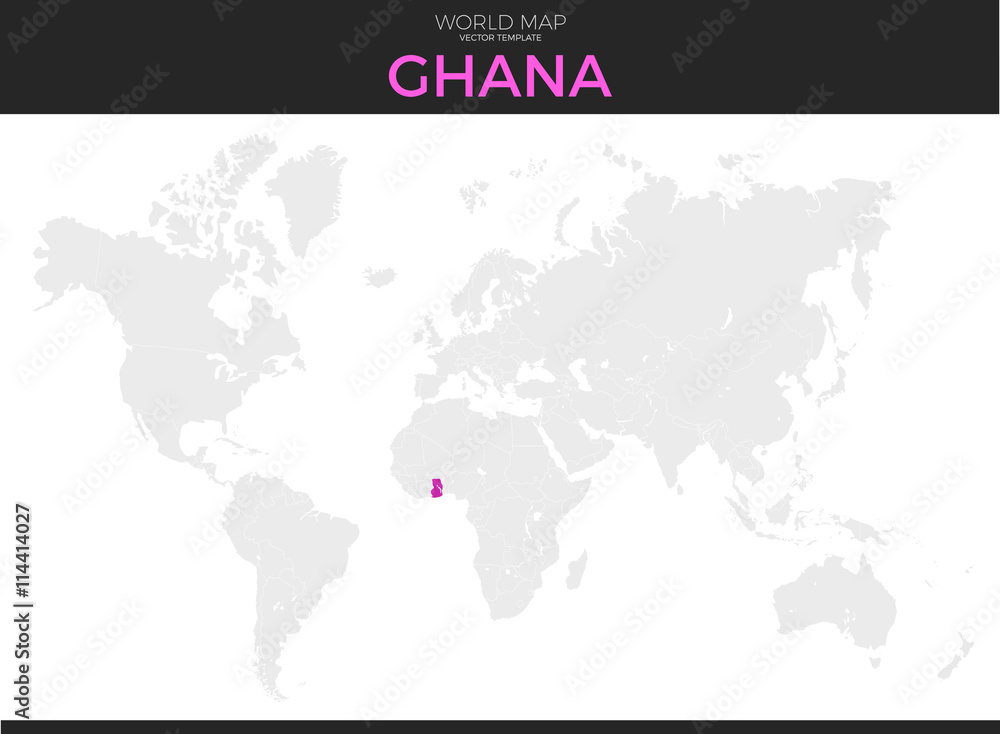 Republic of Ghana Location Map