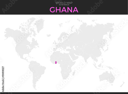 Republic of Ghana Location Map