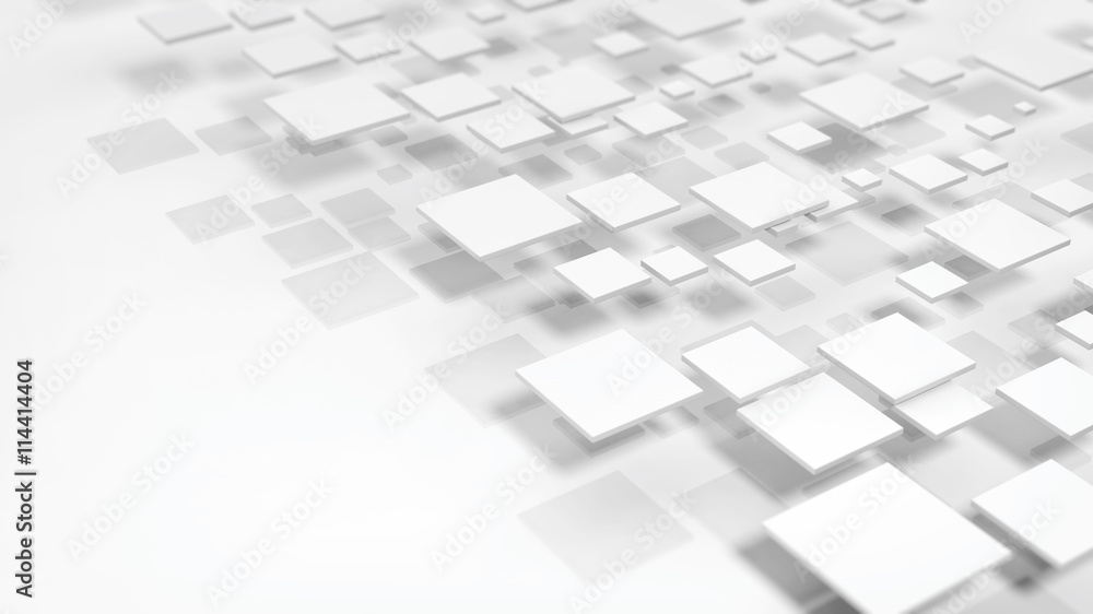 Graphic abstract white cube shaped background