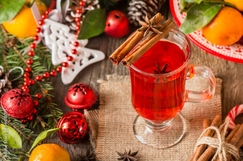 Traditional winter mulled wine