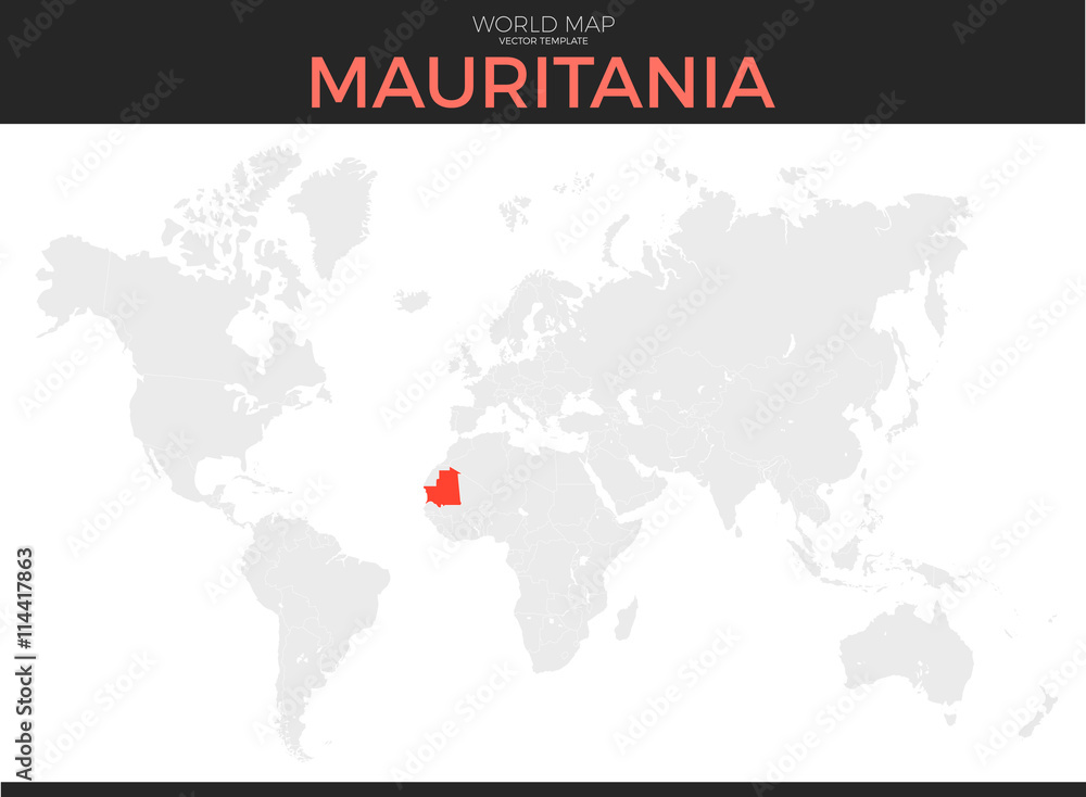 Islamic Republic of Mauritania Location Map