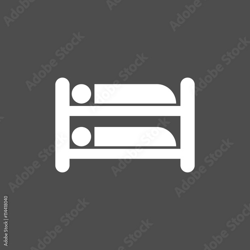 Icono de litera sobre fondo oscuro. Ilustración vectorial