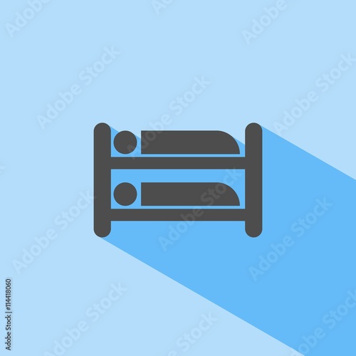 Icono de litera sobre fondo azul. Ilustración vectorial