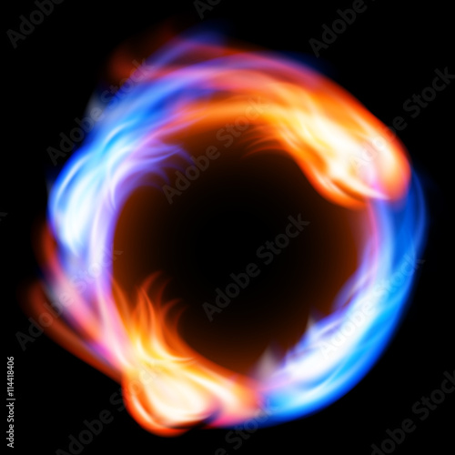 Ring of fire in black background © hamara