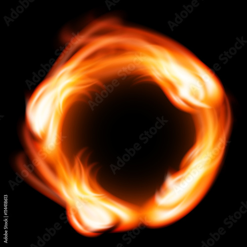 Ring of fire in black background © hamara