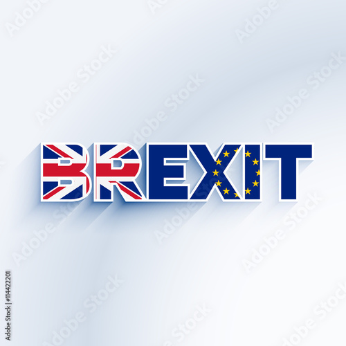 brexit text with united kingdom and eu flag